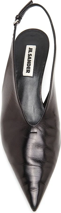 Women's 40MM Leather Slingback Pumps - Chalk - Size 6 - Image 8