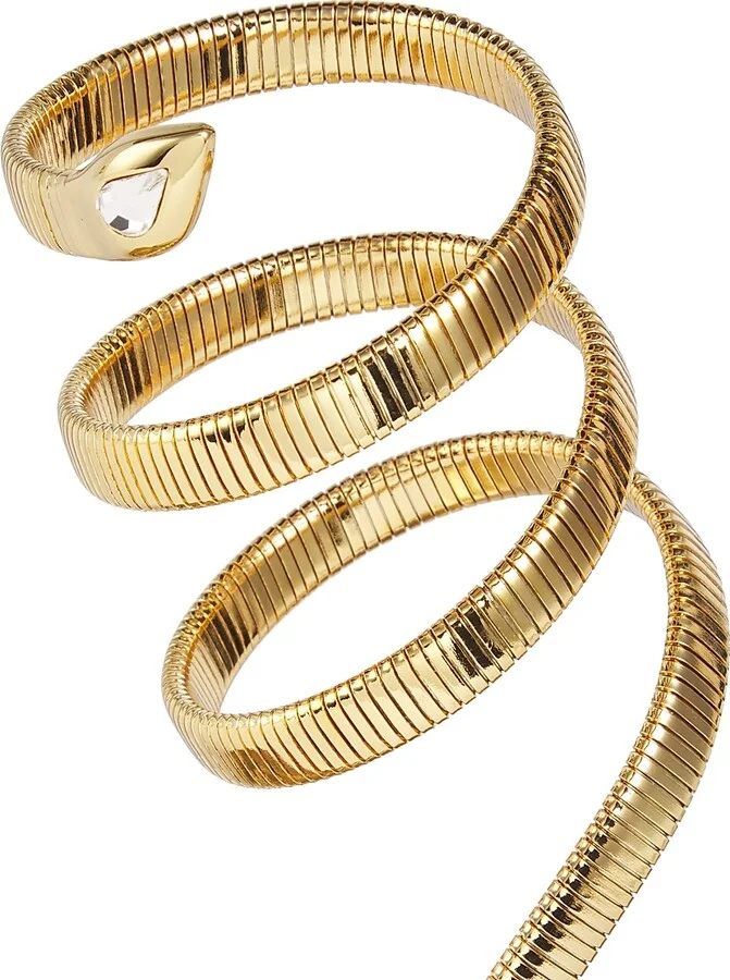 Women's 40MM Metallic Leather Wrap Sandals - Gold - Size 7.5 - Image 6