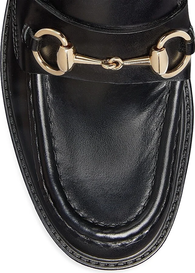 Women's 45MM Horsebit Leather Loafers - Black - Size 6 - Image 5