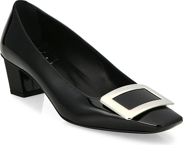 Women's 45MM Patent Leather Pumps - Black - Size 5 - Image 2