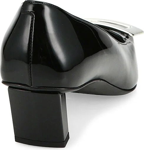 Women's 45MM Patent Leather Pumps - Black - Size 5 - Image 3