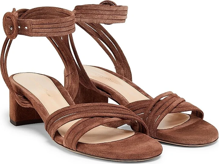 Women's 45MM Suede Block-Heel Sandals - Brown - Size 6 - Image 2