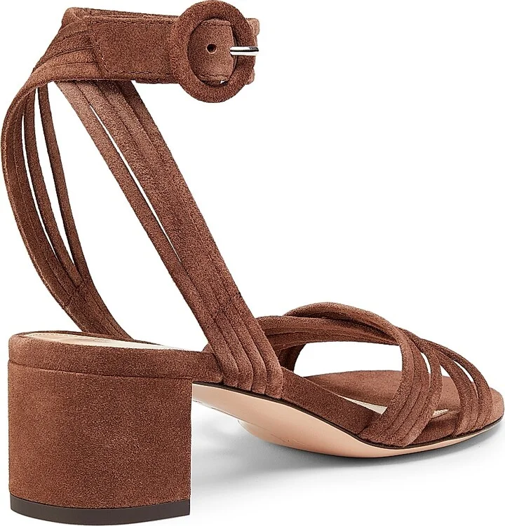 Women's 45MM Suede Block-Heel Sandals - Brown - Size 6 - Image 3