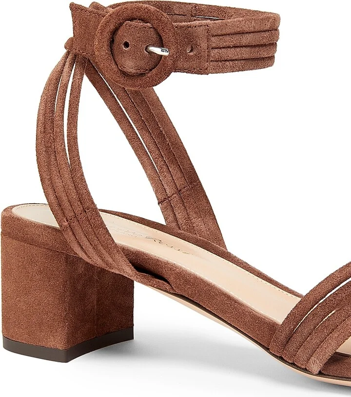 Women's 45MM Suede Block-Heel Sandals - Brown - Size 6 - Image 6