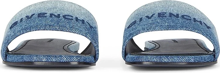 Women's 4G Flat Mules in Gradient Denim - Medium Blue - Size 6 - Image 3