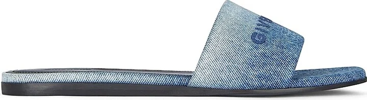 Women's 4G Flat Mules in Gradient Denim - Medium Blue - Size 6