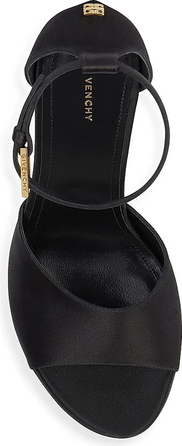 Women's 4G Liquid Platform Sandals in Satin - Black - Size 7 - Image 5