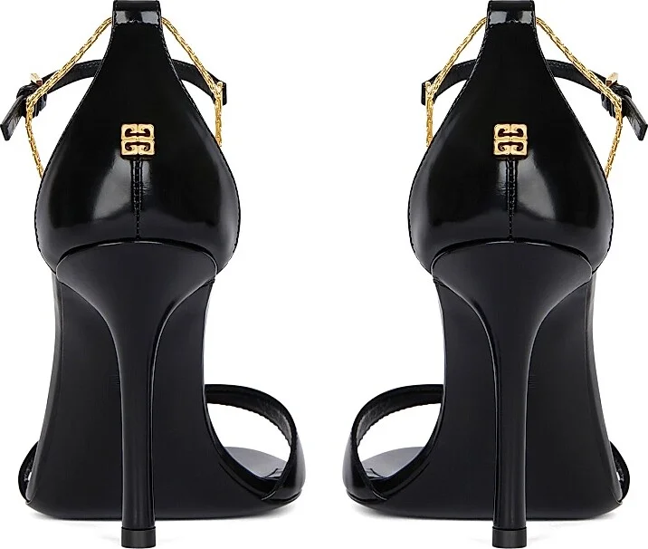 Women's 4G Liquid Sandals in Leather - Black Golden - Size 7 - Image 5