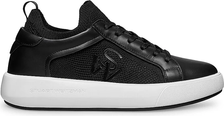 Women's 5050 Pro Leather & Knit Low-Top Sneakers - Black - Size 10