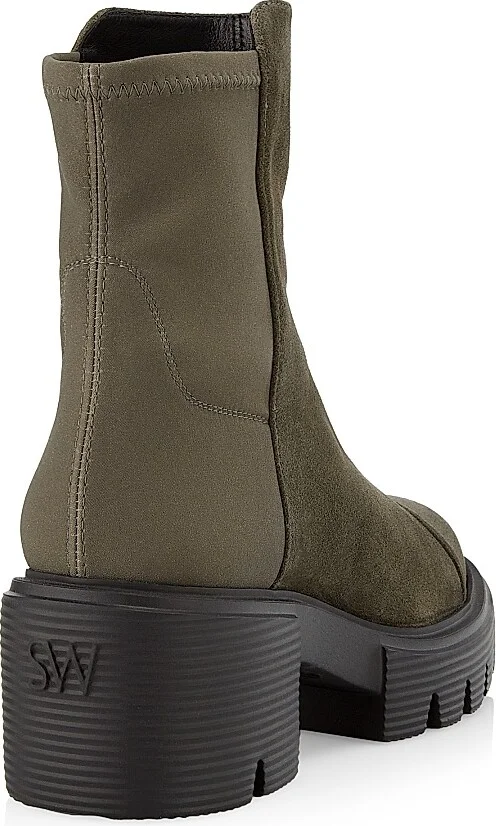 Women's 5050 Soho 70MM Suede Booties - Charcoal - Size 10 - Image 3