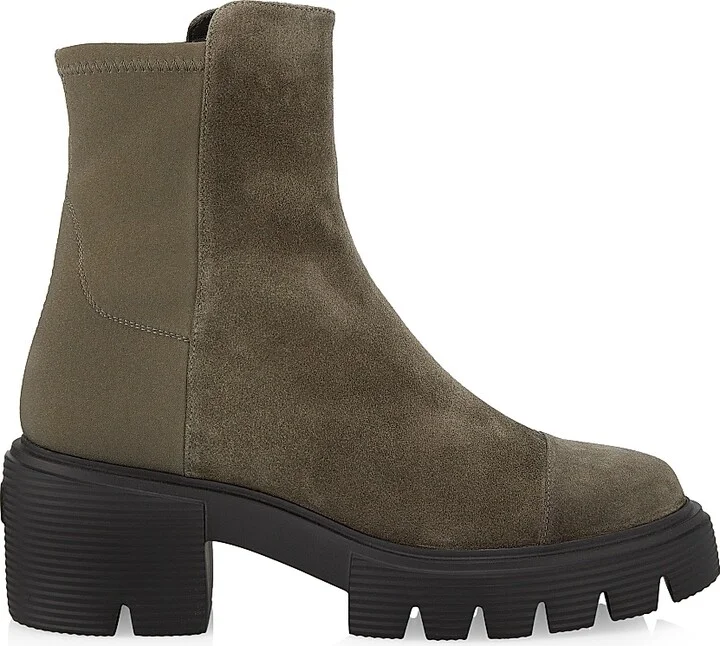 Women's 5050 Soho 70MM Suede Booties - Charcoal - Size 10