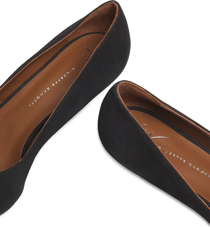 Women's 50MM Cap-Toe Leather Kitten-Heel Pumps - Nero Oro - Size 6 - Image 3