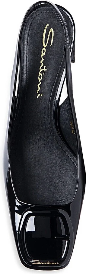 Women's 50MM Patent Leather Block-Heel Pumps - Black - Size 5.5 - Image 5