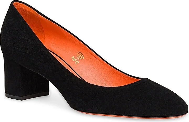 Women's 50MM Suede Pumps - Black - Size 5 - Image 2