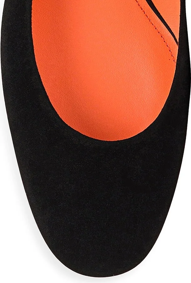 Women's 50MM Suede Pumps - Black - Size 5 - Image 4
