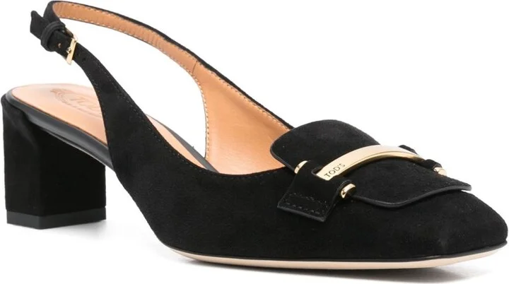 Women's 50Mm Suede Pumps With Back Strap - Image 3