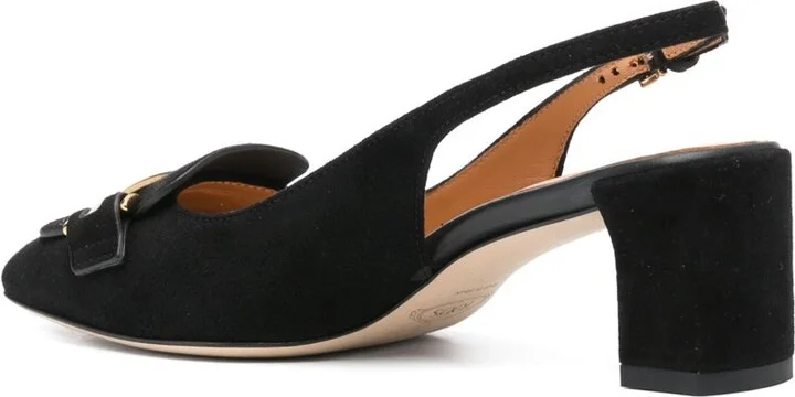 Women's 50Mm Suede Pumps With Back Strap - Image 4