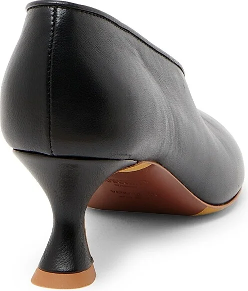 Women's 55MM Duck-Heel Leather Pumps - Black - Size 5.5 - Image 3