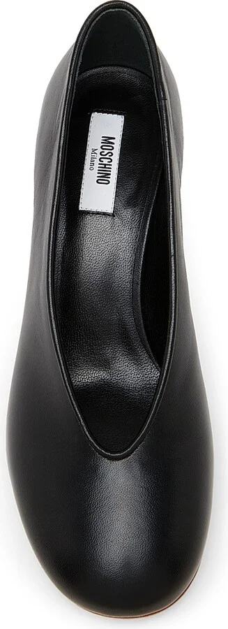 Women's 55MM Duck-Heel Leather Pumps - Black - Size 5.5 - Image 4