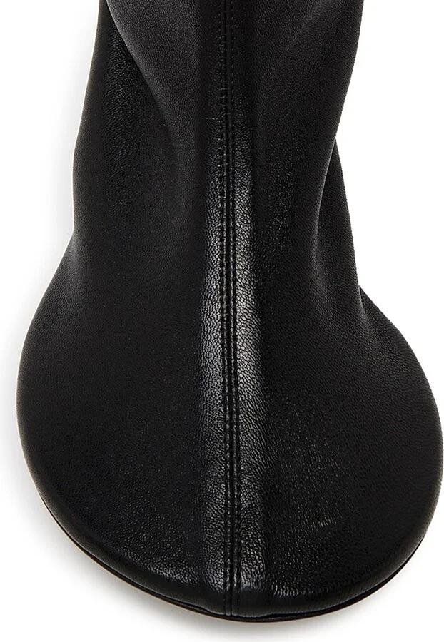 Women's 55MM Leather Ankle Boots - Black - Size 7 - Image 4