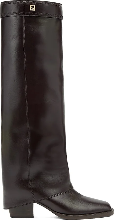 Women's 55MM Leather Boots - Mosto - Size 5