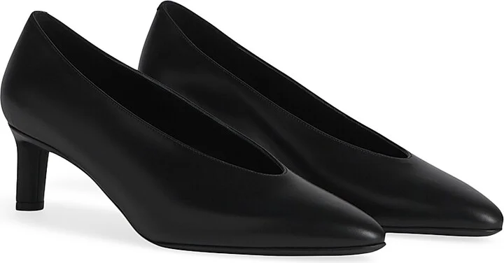 Women's 55MM Leather Pointed Ballerina Pumps - Black - Size 6 - Image 2