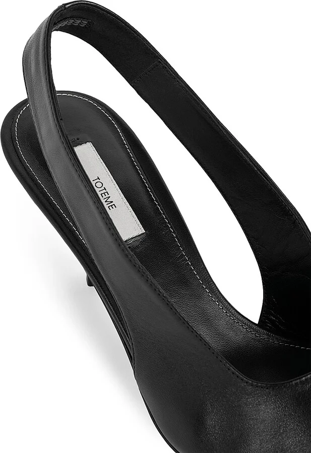 Women's 55MM Leather Slingback Pumps - Black - Size 5 - Image 5