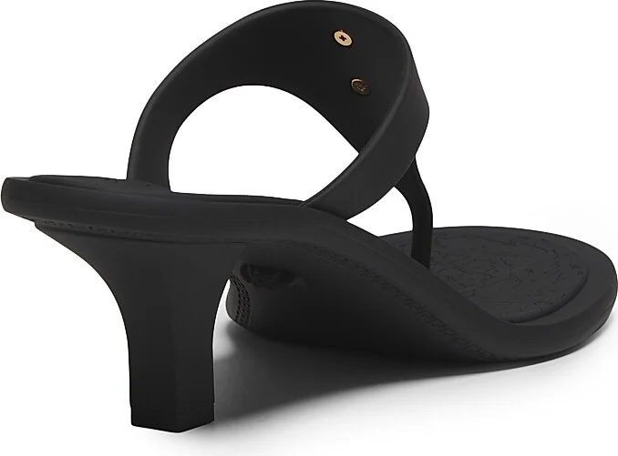 Women's 55MM Medusa Baroque Kitten-Heel Sandals - Black Versace Gold - Size 5 - Image 3