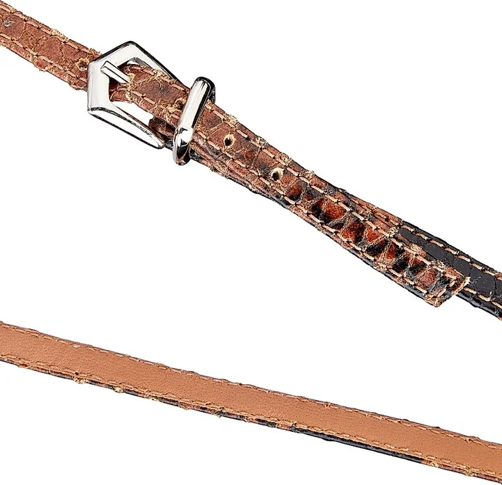 Women's 55MM Python-Effect Leather Ankle-Wrap Sandals - Brown - Size 5 - Image 3