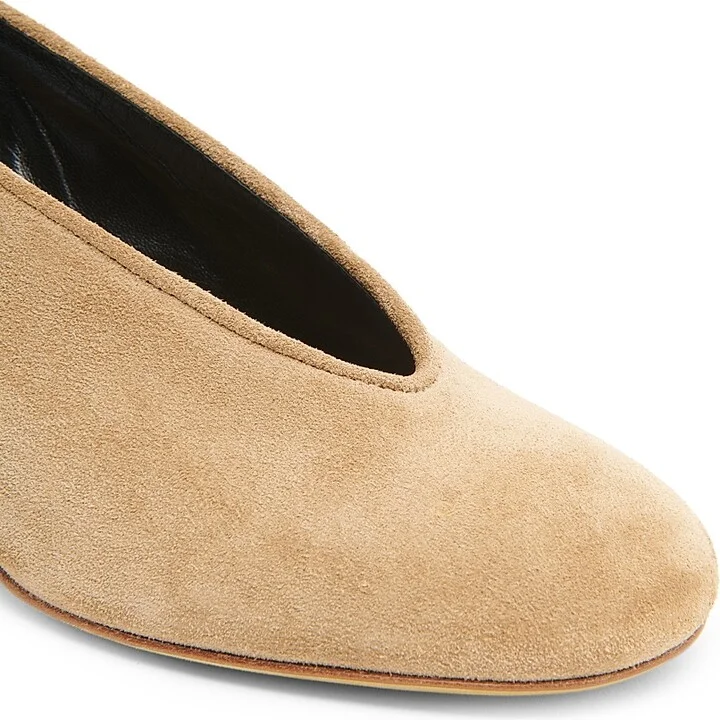 Women's 55MM Suede Duck-Heel Pumps - Beige - Size 6 - Image 5