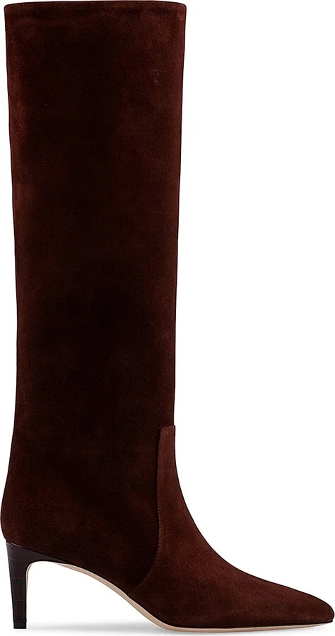 Women's 60MM Suede Knee-High Boots - Mogano - Size 5