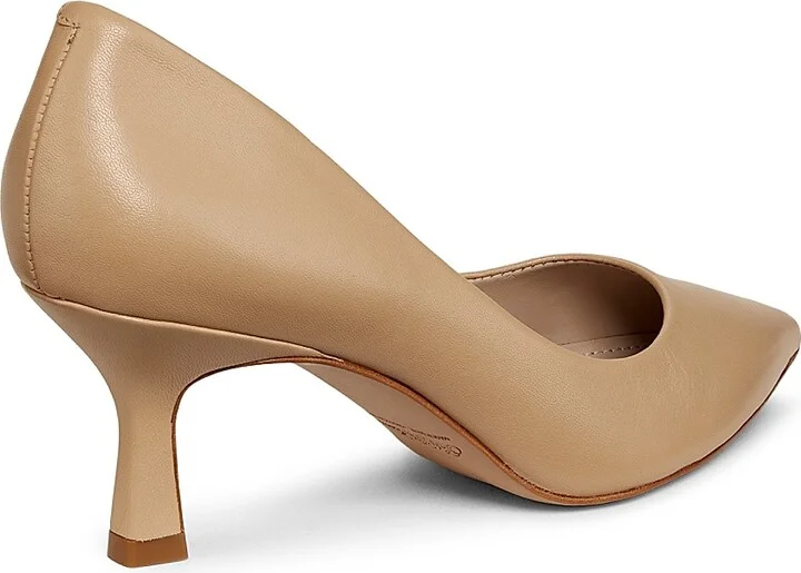 Women's 65MM Classic Leather Pumps - Beige - Size 5 - Image 3