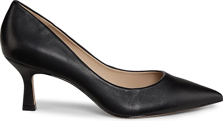 Women's 65MM Classic Leather Pumps - Beige - Size 5 - Image 10