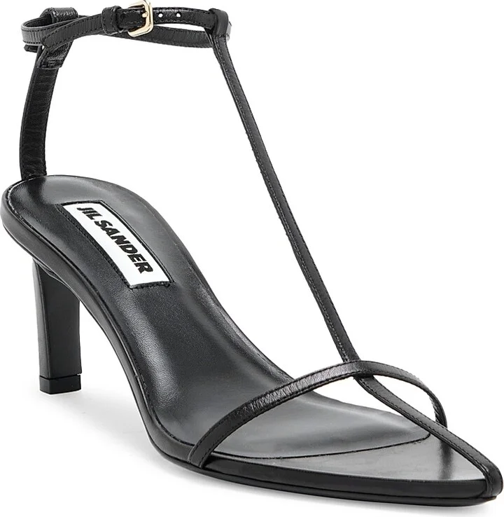 Women's 65MM Leather Sandals - Black - Size 6.5 - Image 2