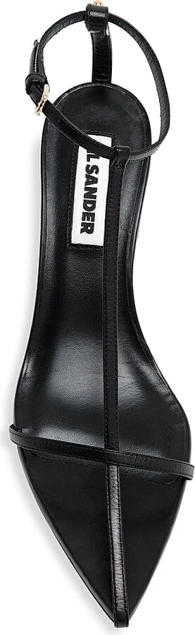 Women's 65MM Leather Sandals - Black - Size 6.5 - Image 4