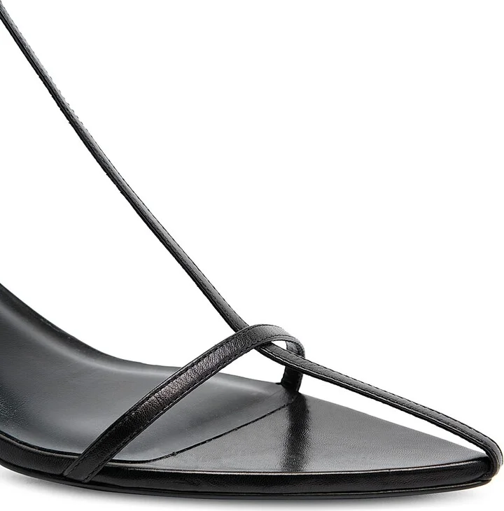 Women's 65MM Leather Sandals - Black - Size 6.5 - Image 6