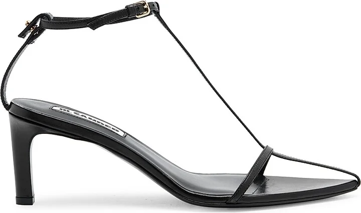 Women's 65MM Leather Sandals - Black - Size 6.5