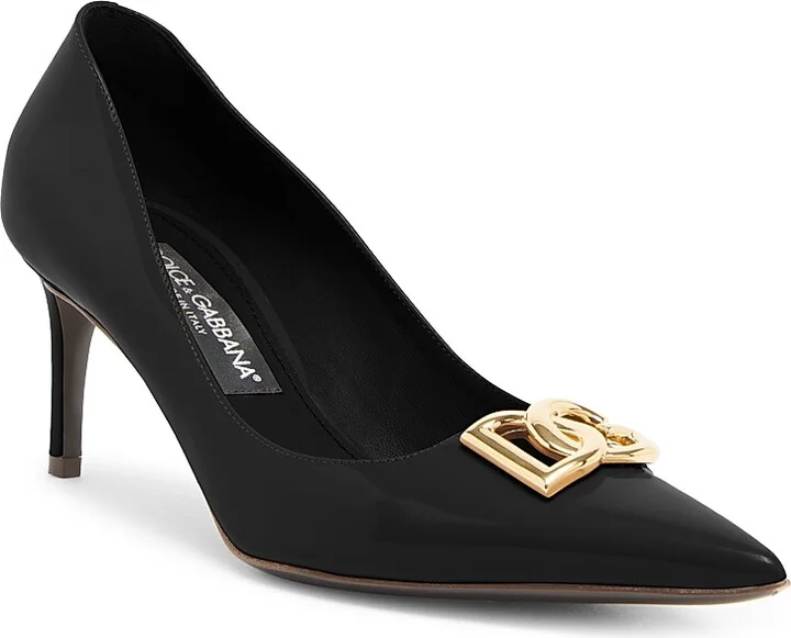 Women's 65MM Logo Leather Pumps - Black - Size 6 - Image 2