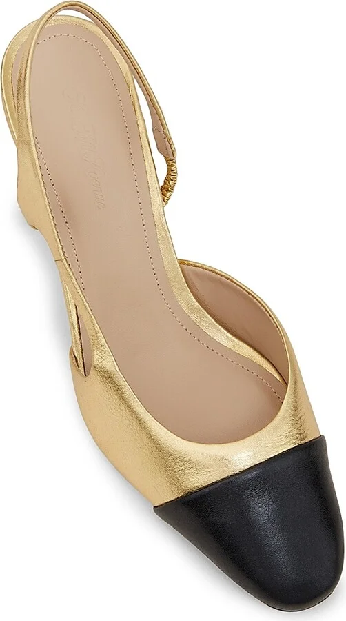 Women's 65MM Metallic Cap-Toe Slingback Pumps - Black - Size 5 - Image 8