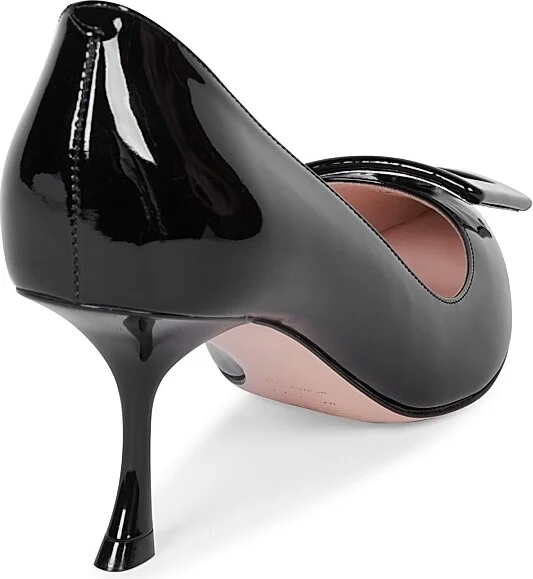 Women's 65MM Patent Leather Pumps - Black - Size 6 - Image 3
