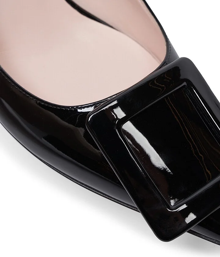 Women's 65MM Patent Leather Pumps - Black - Size 6 - Image 6