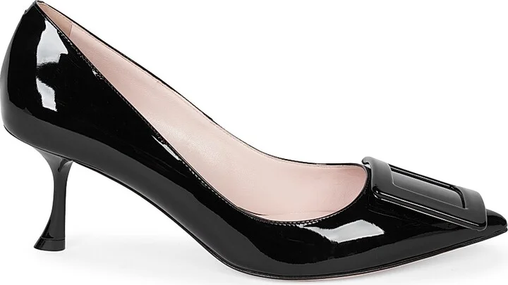 Women's 65MM Patent Leather Pumps - Black - Size 6