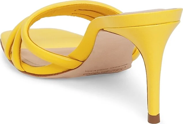 Women's 70MM Leather Mules - Bright Yellow - Size 6.5 - Image 3