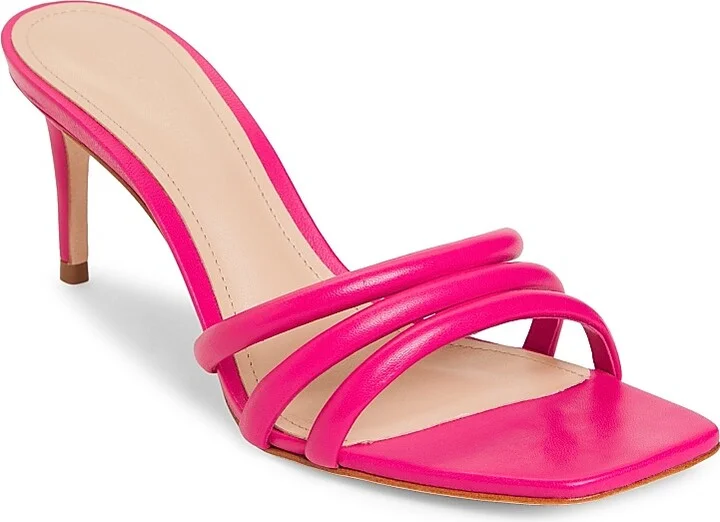 Women's 70MM Leather Mules - Bright Yellow - Size 6.5 - Image 7