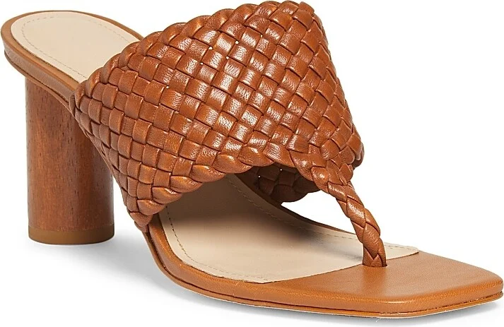 Women's 70MM Leather Sandals - Miele - Size 8 - Image 2