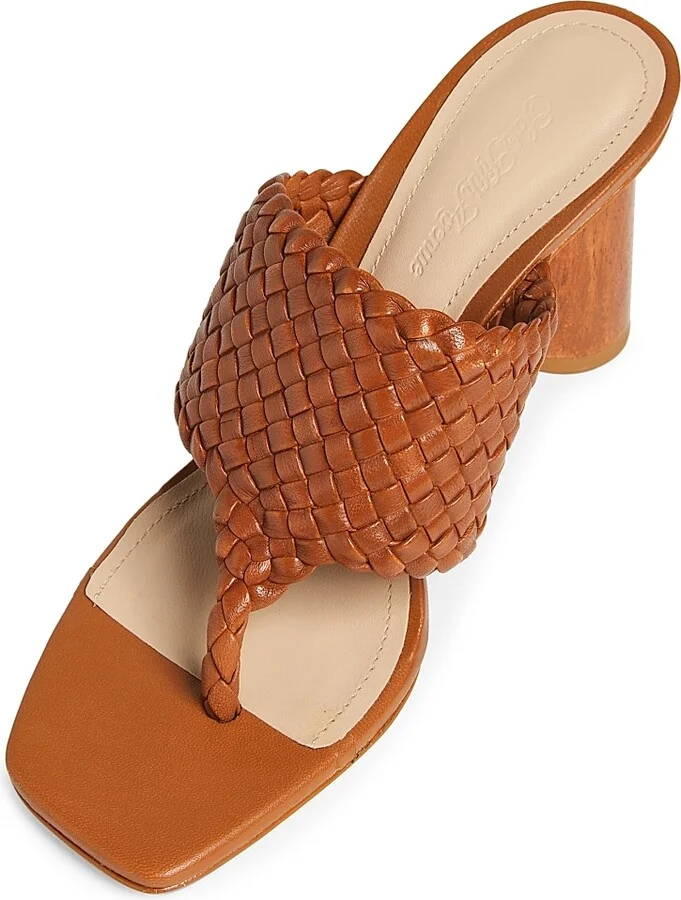 Women's 70MM Leather Sandals - Miele - Size 8 - Image 4