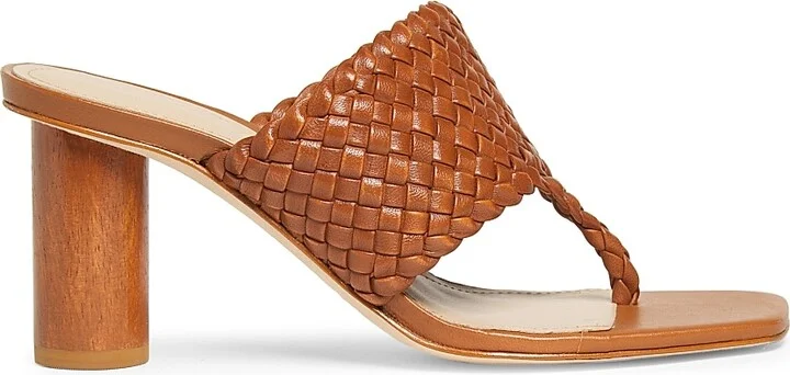 Women's 70MM Leather Sandals - Miele - Size 8