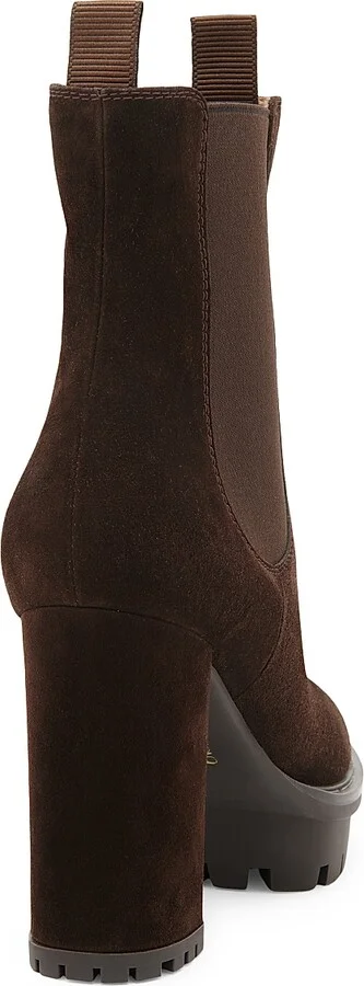 Women's 70MM Suede Chelsea Boots - Moka - Size 5 - Image 3