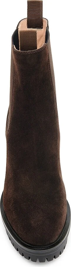 Women's 70MM Suede Chelsea Boots - Moka - Size 5 - Image 4