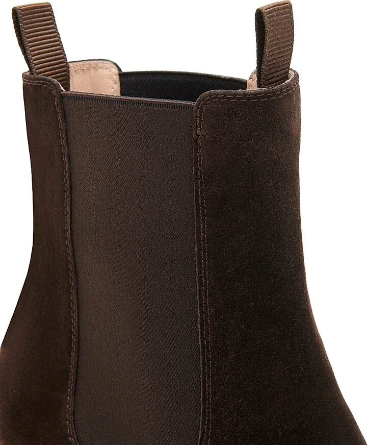 Women's 70MM Suede Chelsea Boots - Moka - Size 5 - Image 5
